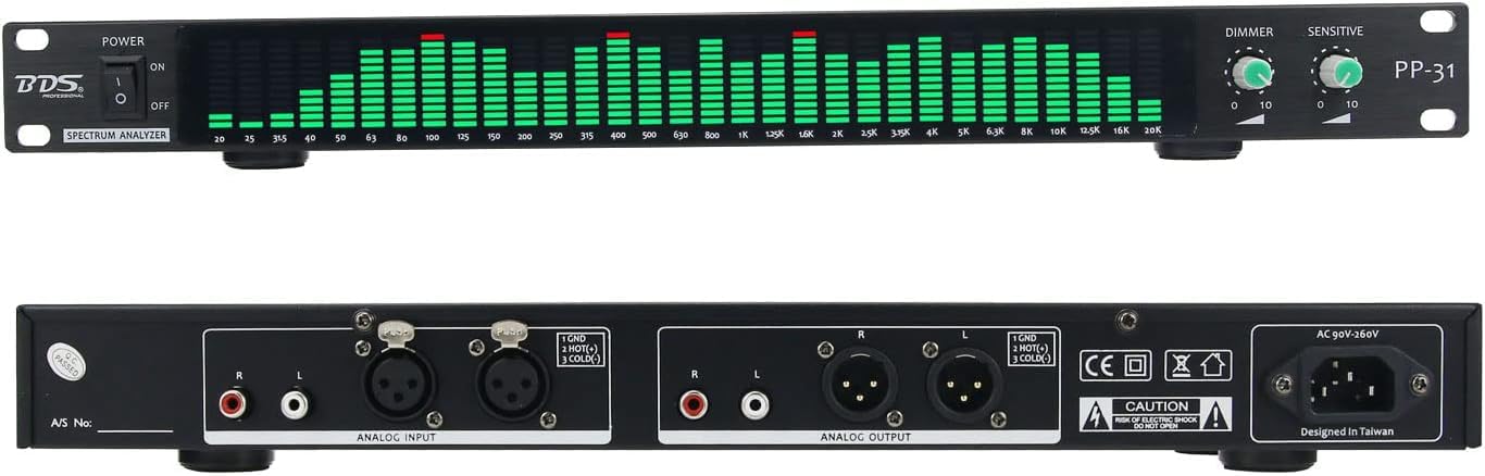 BDS PP-31 Green Digital Audio Spectrum Analyzer Display 1U